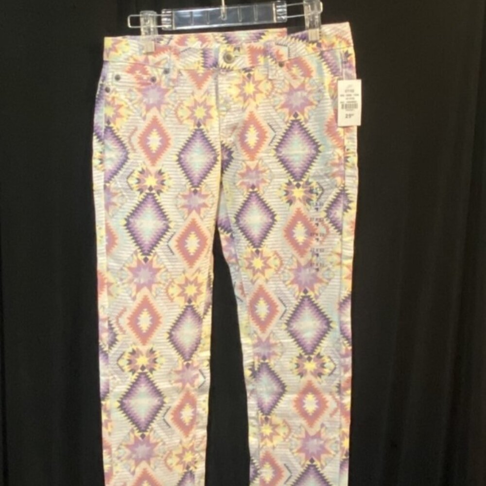 New with Tags! Bluenotes Aztec Dreams Super Skinny Low Rise Jeans 27/32